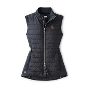USC Trojans Women's Peter Millar Black SC Interlock Hybrid FZ Vest
